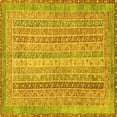 thumbnail image 1 of Ahgly Company Indoor Square Abstract Yellow Modern Area Rugs, 3' Square, 1 of 4