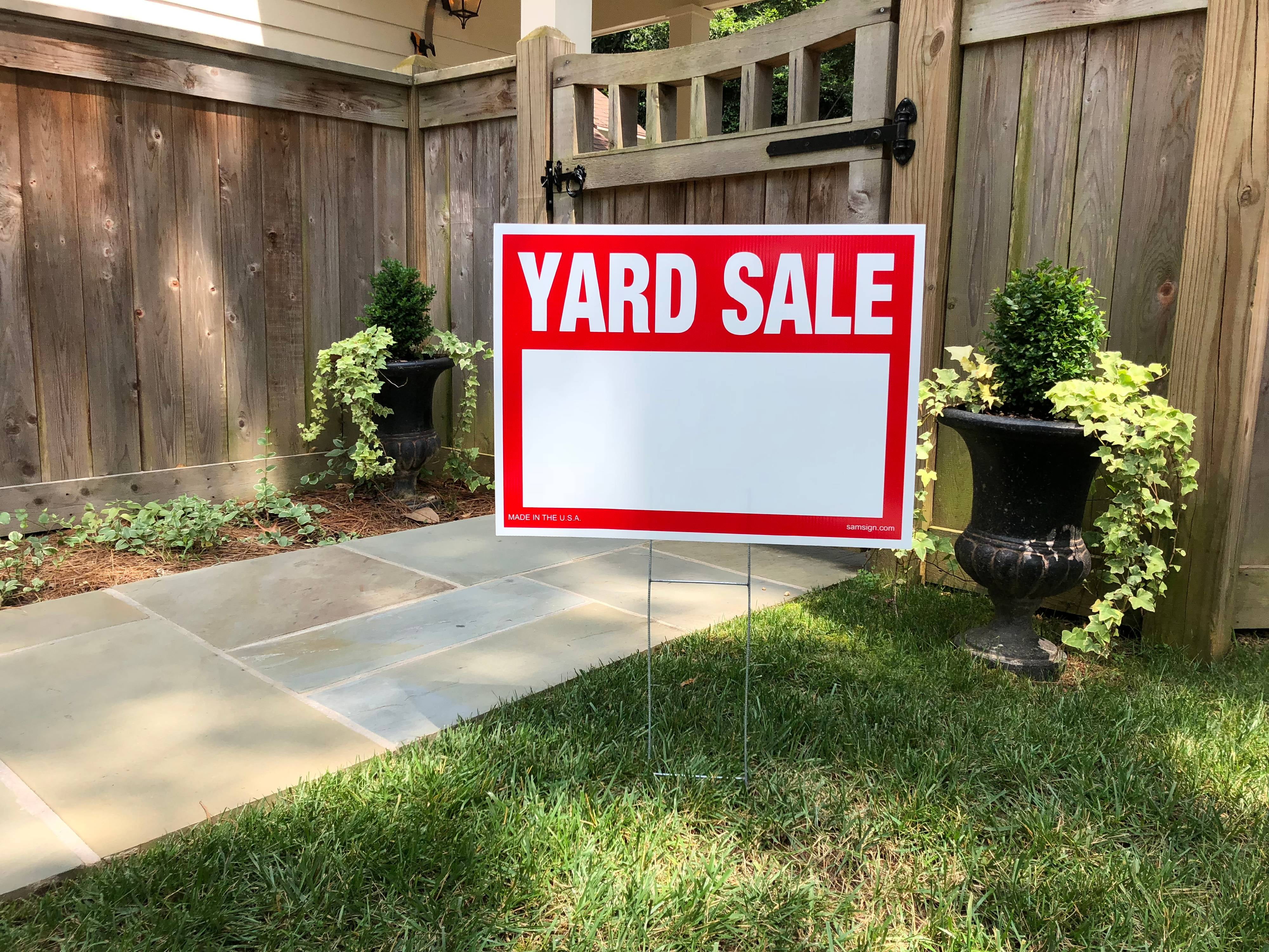 Business Industrial Business Signs 3 Pack Garage Sale Lawn Sign