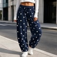 thumbnail image 7 of Mifsaly Polka Dot Sweatpants Wide Leg Drawstring Waist Jogger Sweatpant Trendy Daily Going Out Travel Vacation Barrel Pants Trousers with Pockets, 7 of 7