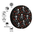 thumbnail image 4 of Naloa Skeleton with Roses PVC Leather Spare Tire Wheel Cover for Car Truck SUV Camper Trailer Universal Fit many size16 inch, 4 of 6