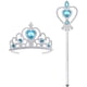 thumbnail image 1 of Vicloon Accesorios de vestir de princesa 2 piezas Corona y varitas de princesa para niñas pequeñas Joyas Regalos de juguetes para niñas pequeñas Set de cosplay de fiesta de Navidad para mayores de 3 a, 1 of 5