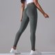 thumbnail image 1 of Pantalones de yoga de cintura alta con estampado de cara sonriente de color sólido y sin costuras, mallas deportivas para correr y fitness, 1 of 6