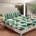 thumbnail image 4 of Equipment Trucks Bed Sheets Queen Excavators Sheet Set 4 Pcs Green White Yellow Sheets Set + Deep Pocket Fitted Sheets Car Flat Sheet Construction Tractor Vehicles Decor 2 Pillow Cases, 4 of 7