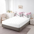 thumbnail image 4 of YST 7Pcs Japanese-Style Comforter Set, Twin Size Cherry Blossoms Bed in a Bag, Watercolor Ink Painting Pattern, 4 of 5
