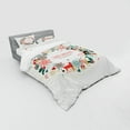 thumbnail image 3 of Ambesonne Christmas Bedding Set 3 Pcs, Vintage Garland, Twin, Multicolor, 3 of 3