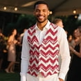 thumbnail image 4 of Yuyamidu Snowflake Men's V-Neck Suit Vests Size S Formal Slim Fit Business Dress Vest Waistcoat with 3 Pockets for Suit or Tuxedo, Christmas, 4 of 7
