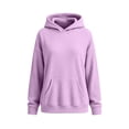 thumbnail image 7 of Women's Oversized Corduroy Hoodie, Long Sleeve Pullover Sweatshirt with Kangaroo Pocket, Casual Fall Winter Top | CSEONE,Purple S, 7 of 7
