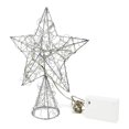 thumbnail image 1 of Decoración para árbol de Navidad CVHOMEDECO Silver Wire Star, 1 of 7