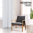 thumbnail image 3 of Cortinas opacas Deconovo de bajo consumo con estampado geométrico, aislantes térmicos, para oscurecer habitaciones, blanco grisáceo/línea geométrica, 132 x 243 cm, para el hogar, 3 of 8