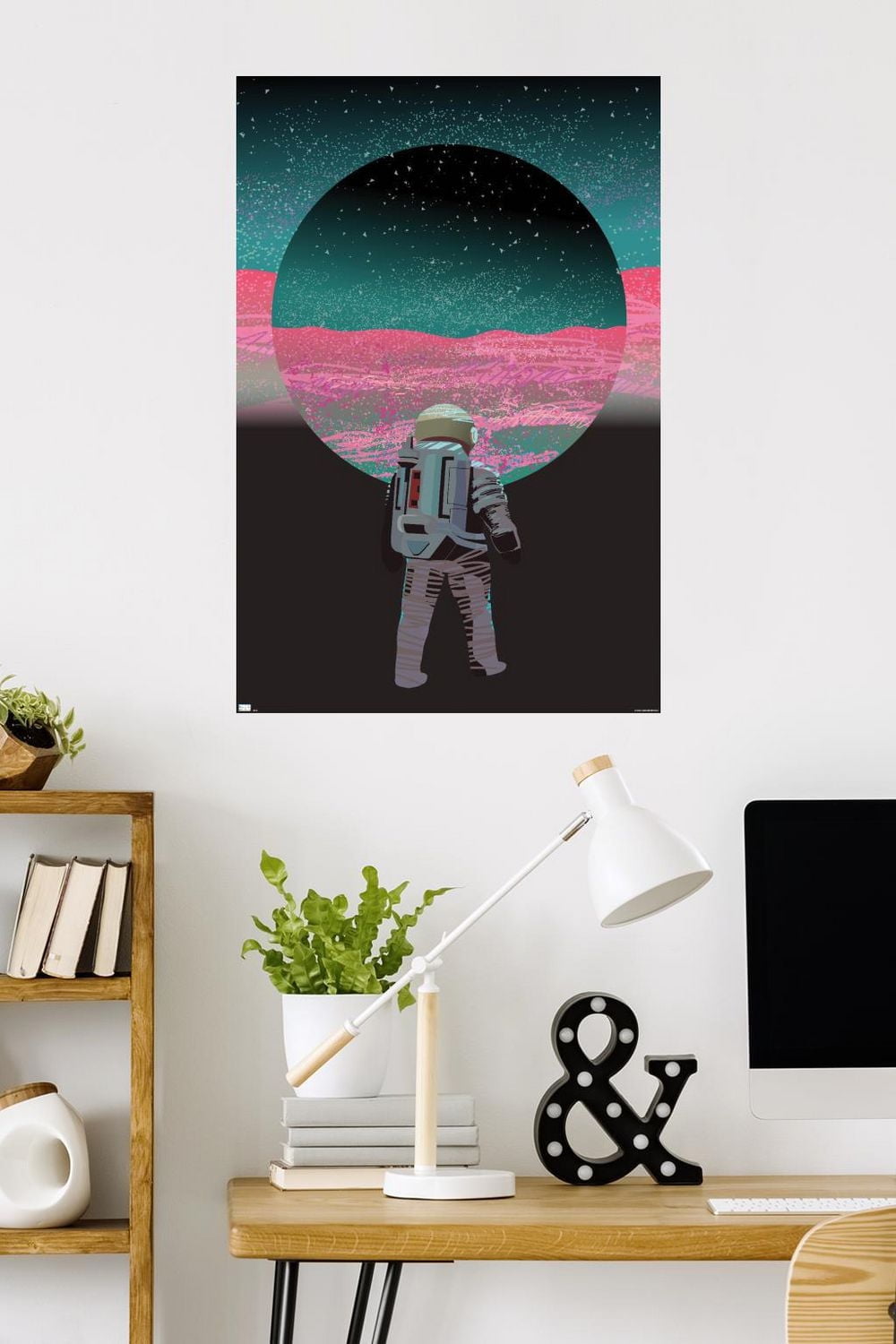 Abstract Astronaut Wall Poster, 22.375" x 34"