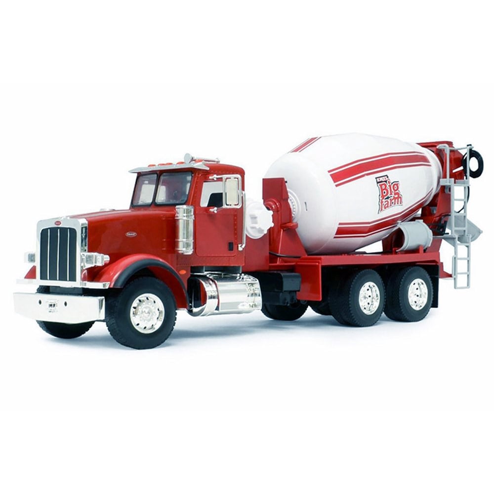 Peterbilt Model 367 Cement Mixer Tractor, Red Tomy 46210A 1/16 Scale Diecast Model Toy Car