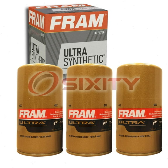 3 pc FRAM XG3976A Ultra Engine Oil Filters for 42988 AF4762 B23124M CB32 Oil Change Lubricant Filters Fits select: 2013-2023 RAM 2500, 1994-2012 DODGE RAM 2500