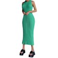 thumbnail image 1 of VISgogo Vestido de tubo de punto para mujer, Adultos Verano Sin mangas Color sólido Cuello redondo Una pieza VISgogo moda, 1 of 9