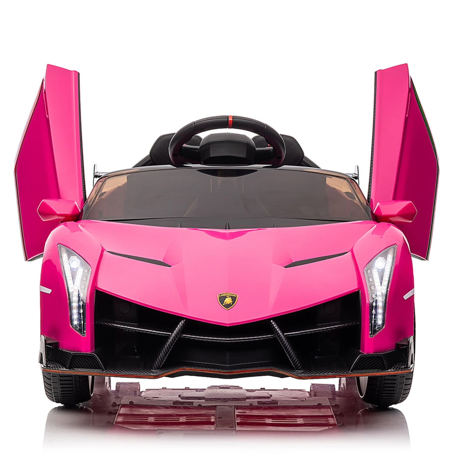 CIPACHO Licensed Lamborghini Poison Small Dual Drive 12V Powered Ride Ons Sports Car with 2.4G Remote Control, Pink CIPACHO Licensed Lamborghini Poison Small Dual Drive 12V Powered Ride Ons Sports Car with 2.4G Remote Control, Pink