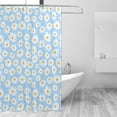 thumbnail image 2 of Fuzoiu Floral Daisy Print Waterproof Shower Curtain 72x72in with Heavy Duty Metal Grommets,Machine Washable Spring Modern Shower Curtains, 2 of 5