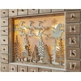 thumbnail image 2 of BRUBAKER Reusable Wooden Advent Calendar to Fill - Flying Santa Claus with LED Lighting - DIY Christmas Calendar 13.98 x 2.36 x 10.63 inches, 2 of 4