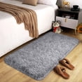 thumbnail image 2 of Alfombra Merelax Soft Fluffy para sala de estar y dormitorio, color gris, 2 of 7