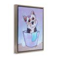 thumbnail image 3 of Stupell Industries Eclectic Terrier with Soap Bubbles Brown Floating Frame Canvas Art, 17 x 21, by Michelle Gilsey, 3 of 8