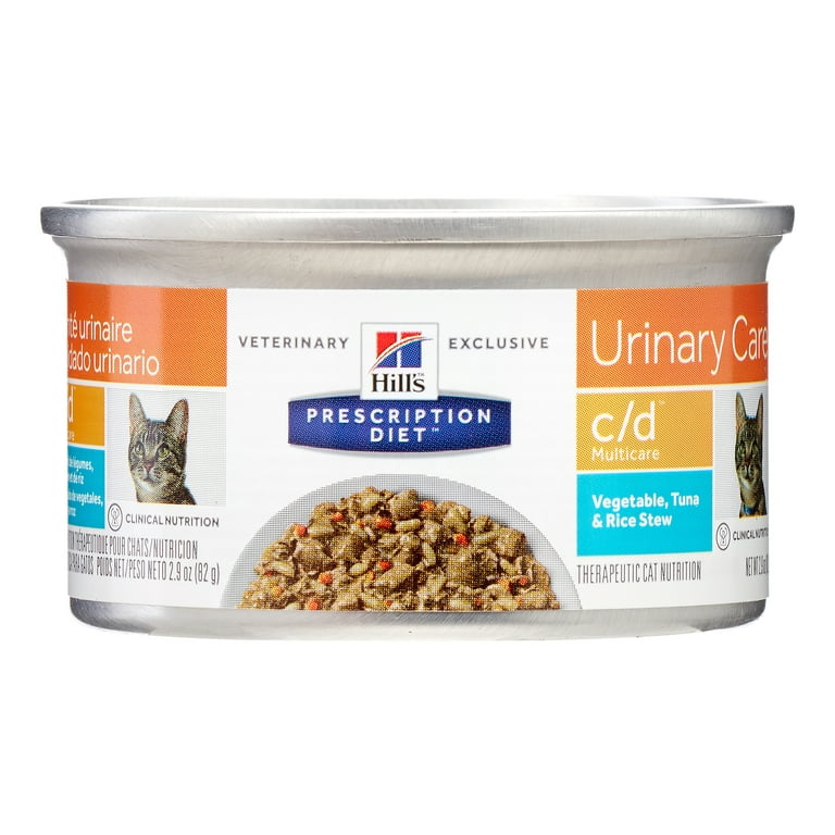 stil Alternatief voorstel Manga Hill's Prescription Diet c/d Feline Multicare Urinary Tract Health Veg Tuna  Rice Stew Wet Cat Food (24 x 2.9 oz Cans) - Walmart.com