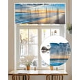 thumbnail image 4 of Ocean Beach Sunset Kitchen Valances for Windows Blue Coastal Seascape Valance Curtains&nbsp; for Kitchen /Living Room/Bedroom/ Bathroom Decor, 54"x18 " ,Rod Pocket 1 Panel,, 4 of 7