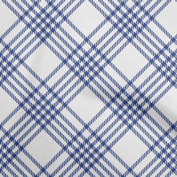 oneOone Cotton Jersey Teal Blue Fabric Tartan Diy Clothing Quilting Fabric Print Fabric By Yard 58 Inch Wide
