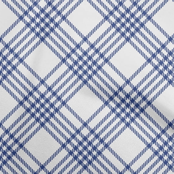 oneOone Cotton Poplin Teal Blue Fabric Tartan Dress Material Fabric Print Fabric By The Yard 42 Inch Wide
