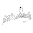 thumbnail image 5 of Tocado de corona de cisne, accesorios para el cabello de perlas de diamantes de aleación, tocado de joyería de corona de diamantes de imitación para novia y boda (blanco), 5 of 5