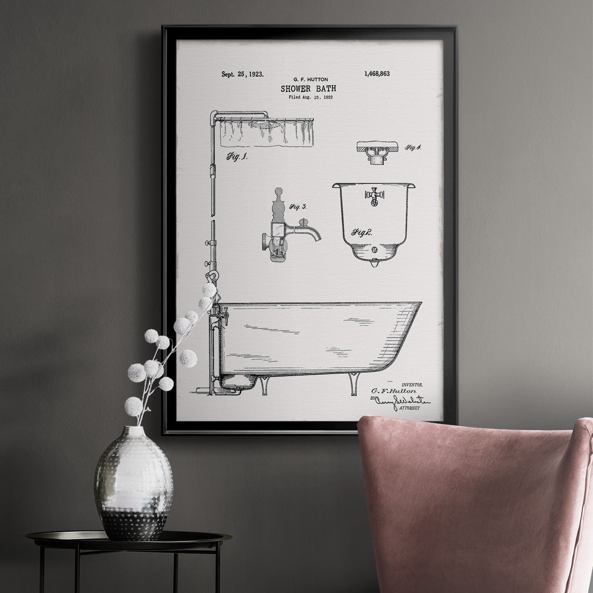Vintage Bath I Premium Classic Framed Print - Ready to Hang