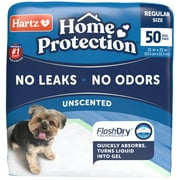 Hartz Home Protection Super Absorbent Odor Eliminating No Leaks Dog Pads, 21 in x 21 in, 50ct
