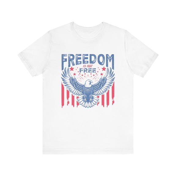 Unisex Freedom US Flag and Eagle 4th July Cotton Shirt