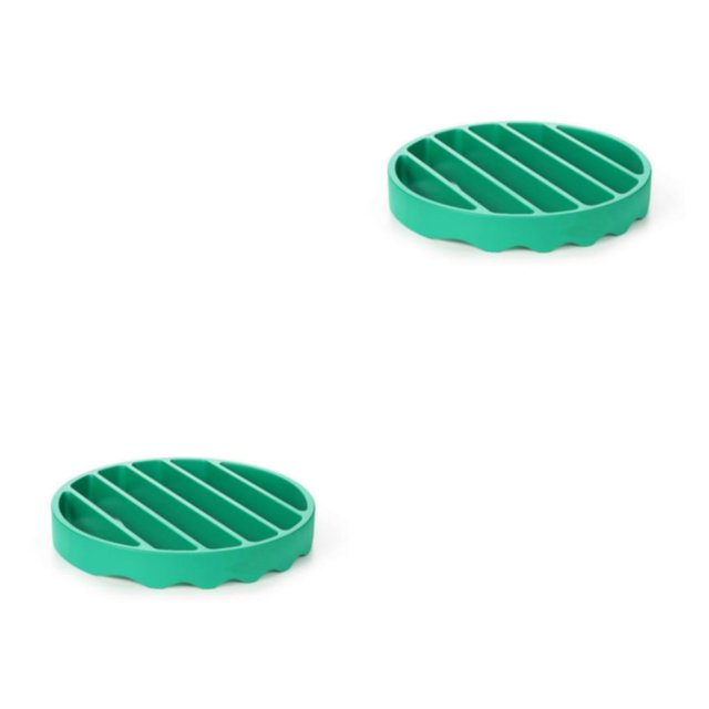 Monstrate Estante para asar, soporte para asar, accesorios rojos para el hogar, utensilios de cocina antiadherentes lavables, conveniencia Verde 2piezas