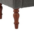 thumbnail image 4 of Christopher Knight Home 59" Upholstered Ottoman Bench, Rolled Arms, End of Bed Bench with Wooden Legs, Gray, 4 of 8