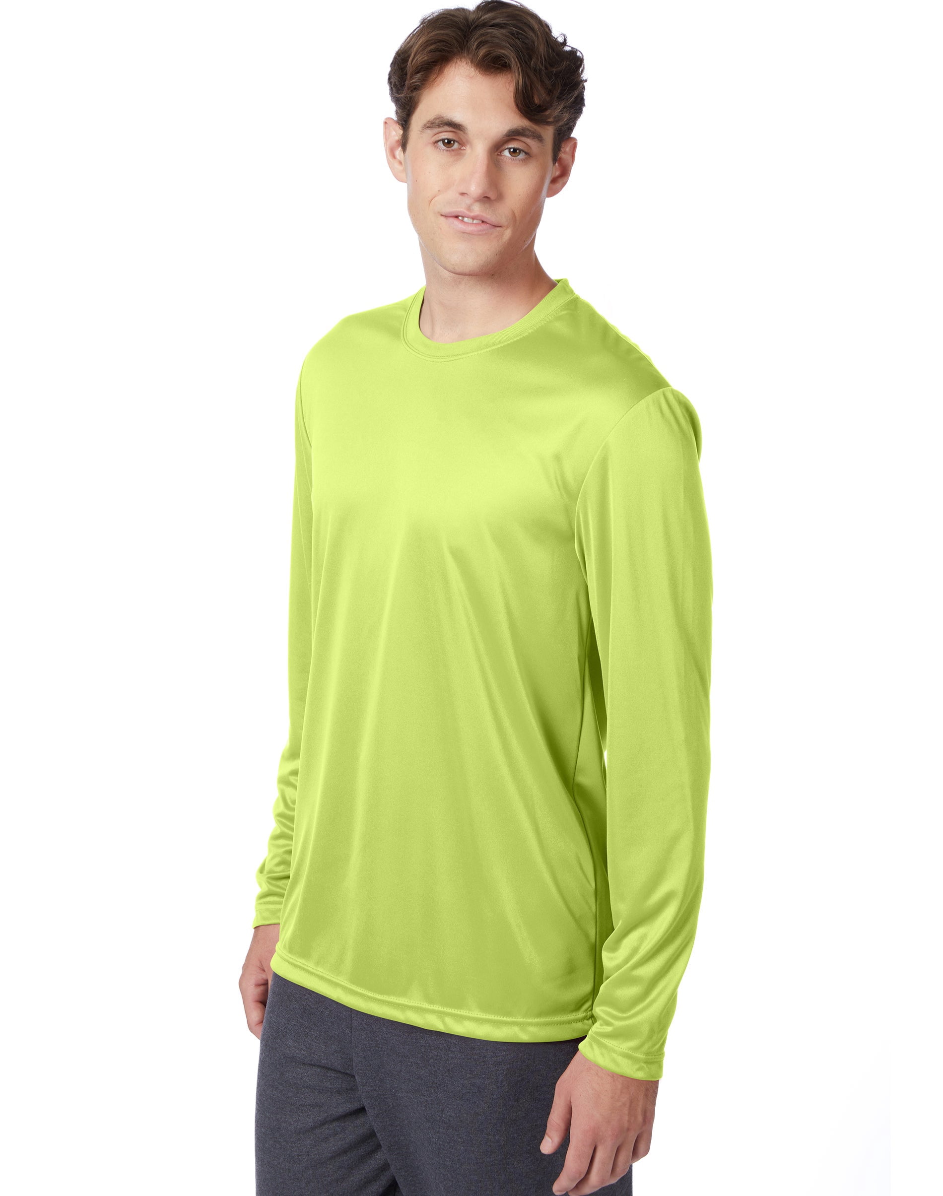 Hanes Cool DRI Performance Long Sleeve T-Shirt, Quick-Drying Training Tee, UPF 40+