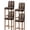 Brown, variant on Black Brown Board Bar Stool Covers Set of 4, Vintage Chic Shabby Wooden Grain Stretch Washable Bar Chair Covers with Backs, Removable Pub Counter Height Chair Cover for Kitchen Dining Room Cafe