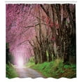 thumbnail image 3 of Ambesonne Japanese Shower Curtain, Park in Chiang Mai, 69"Wx70"L, Fuchsia Brown Fern Green, 3 of 3