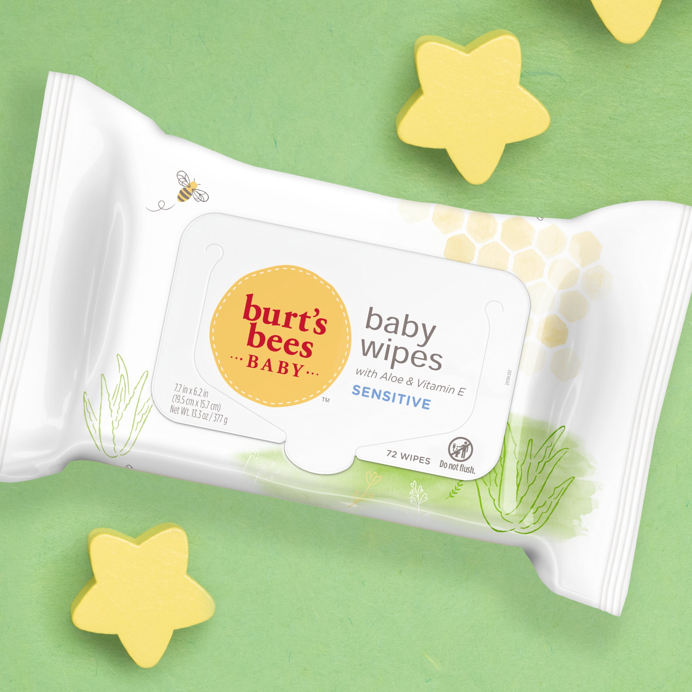 Burt's Bees Baby Wipes, Unscented Natural Baby Wipes for Sensitive Skin - 72 Wipes  10 Pack