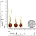 thumbnail image 3 of Gem Stone King 16.50 Ct Red Garnet 18K Yellow Gold Plated Silver Pendant and Earrings Jewelry Set With Chain, 3 of 3
