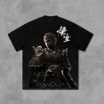 thumbnail image 2 of Camiseta holgada informal de manga corta con estampado de anime Myth Wukong de marca de moda estadounidense 2024, camiseta de gran tamaño para mujer, ropa retro Y2k, 2 of 4