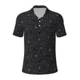 thumbnail image 2 of Daiia Spider Web Black Pattern Men’s Polo Shirts,Solid Deck Shirt,Classic Fit, Breathable Cotton Polo for Casual and Sport Wear-Small, 2 of 7