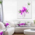 thumbnail image 1 of Purple Flower Sketch with Stem - Large Floral Canvas Artwork, 1 of 1