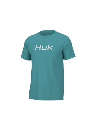 Men's Huk Stacked Logo T-Shirt Large White