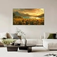 thumbnail image 5 of HFDF Large Sunflower Landscape Wall Art Mounta Lake Pictures Wall Decor Nature Canvas Patg Home Modern Artwork Decorations for Livg Room Bedroom Bathroom Office 10x8inch Unframed, 5 of 7