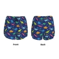thumbnail image 4 of Disketp Dinosaurs Adventure Print Women's Shorts Workout Shorts for Athletic Gym Running Shorts with Phone Pockets, 4 of 8