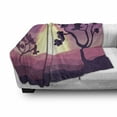thumbnail image 2 of Nature Soft Flannel Fleece Throw Blanket, Abstract Gradient Landscape Tropical Trees Desert Print, Cozy Plush for Indoor and Outdoor Use, 60" x 80", Pale Fuchsia Eggplant, by Ambesonne, 2 of 5