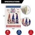 thumbnail image 3 of Patriotic God Bless America Garden Flags for Outside, 4th of July Gnomes American Flag, Double Sided Independence Day Summer Welcome Garden Flag 12.5x18 for Yard Lawn Farmhouse Decor, 3 of 6