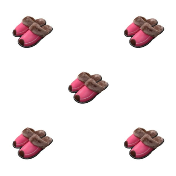 Minnieouse Zapatillas de casa, suministros de invierno, zapatos cálidos, Base gruesa, zapatos de fondo , zapatillas de felpa para hombre y mujer, Type2 NO2
