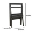 thumbnail image 5 of Benjara 60 Inch Modern Console Sideboard Desk, 2 Shelves, Wood, Distressed Grey, 5 of 5