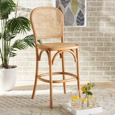 Baxton Studio Vance Bar Stool, Brown