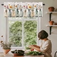 thumbnail image 5 of Spring Flowers Vase Window Valance Curtain Floral Leaf Rod Pocket Short Curtain for Living Room, Bedroom & Kitchen Window Decor 54x18in, 5 of 8