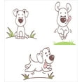thumbnail image 3 of Ambesonne Puppy Duvet Cover Set, Playful Dog Running on Grass, 2-Calking, Mauve Taupe and Green, 3 of 6